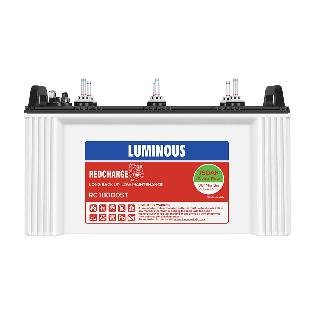 Luminous Red Charge RC 18000ST 150Ah Short Tubular Inverter Battery