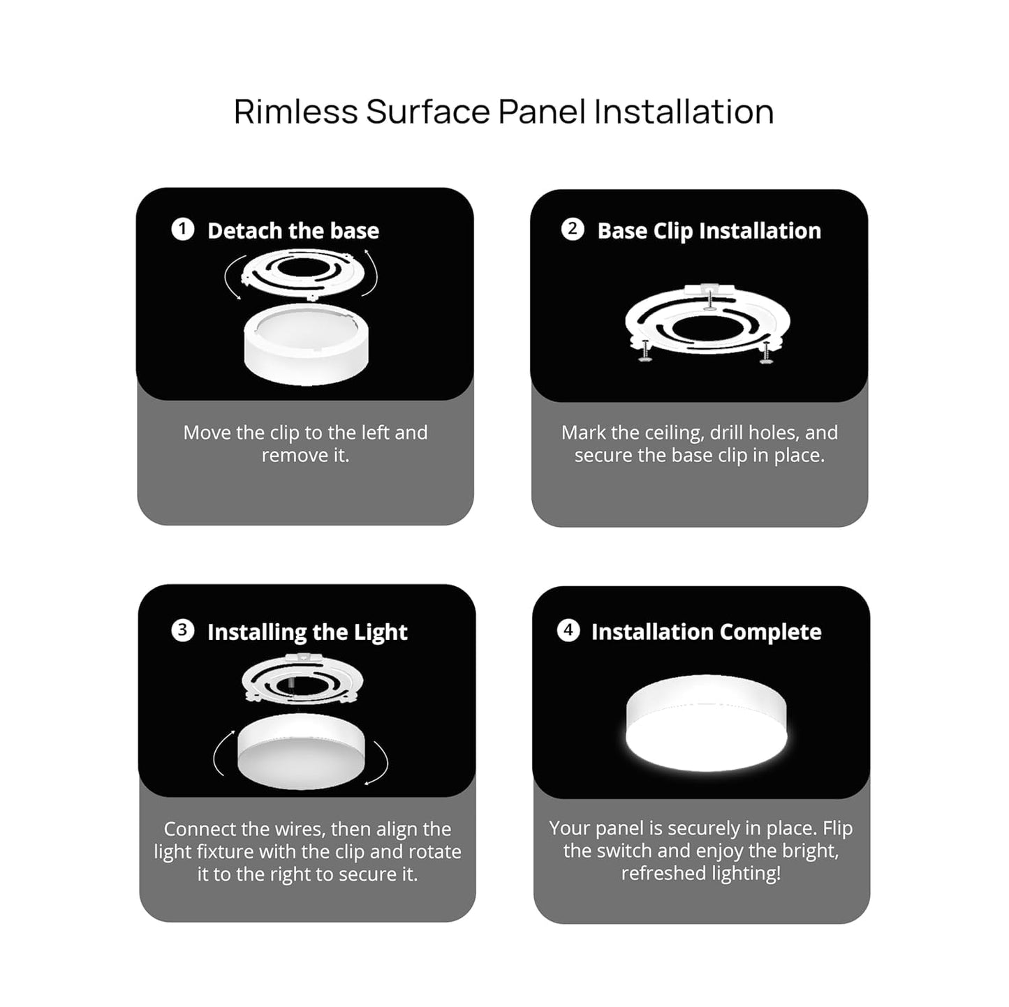 Wipro Garnet Rimless 3-in-1 CCT Surface Mounted LED Panel (2 Years Warranty)