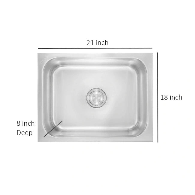 Futura Dura Single Bowl Square Series Stainless Steel Sink