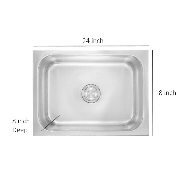 Futura Dura Single Bowl Square Series Stainless Steel Sink