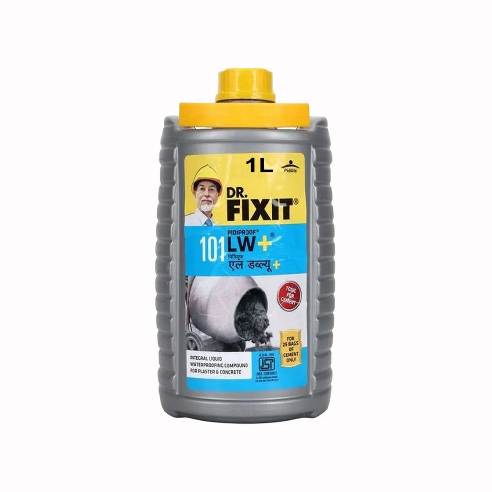 Genuine Dr. Fixit Pidiproof LW+ waterproofing additive for concrete, with fast delivery in 60 mins across Bangalore.
