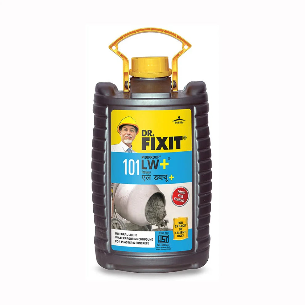 Genuine Dr. Fixit Pidiproof LW+ waterproofing additive for concrete, with fast delivery in 60 mins across Bangalore.