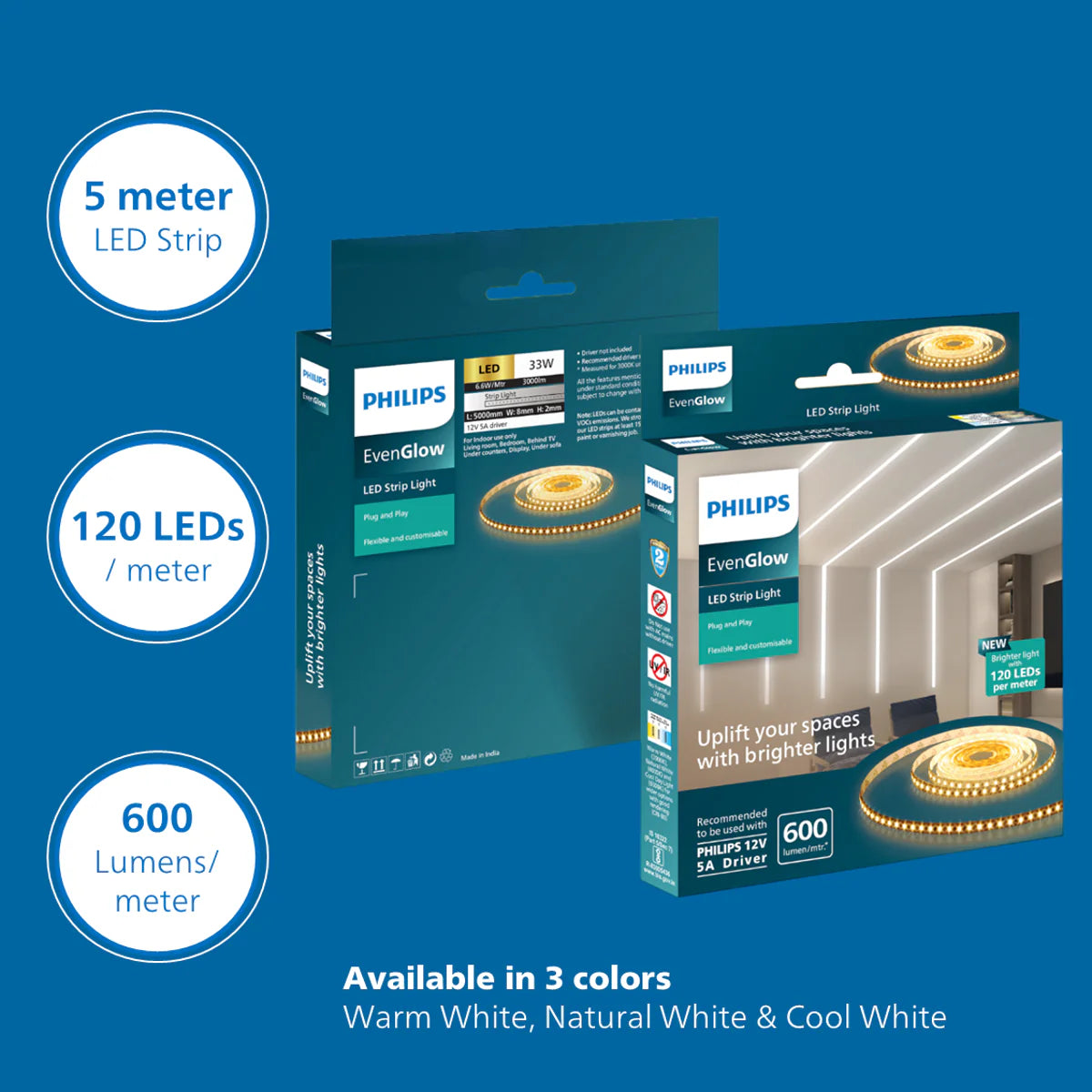 Philips EvenGlow LED Strip light, 5m - HomeRun - 599.00