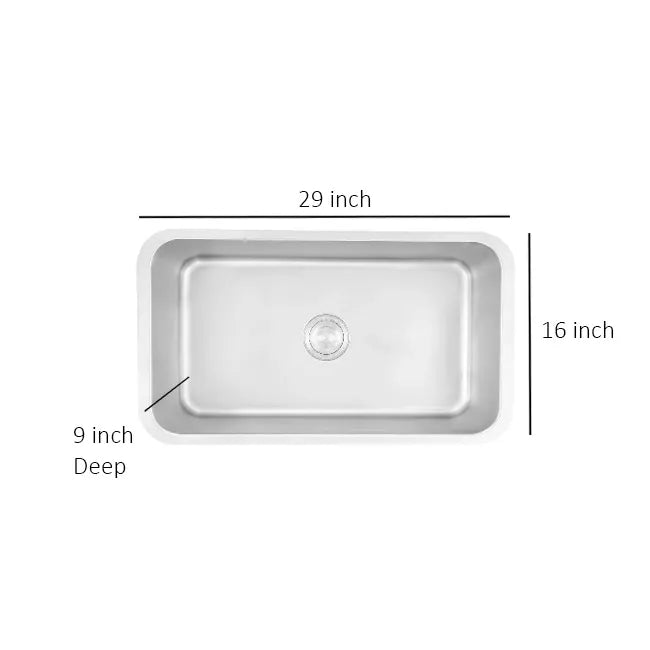 Futura Undermount Series, Stainless Steel, 29" X 16" X 9", FS 503
