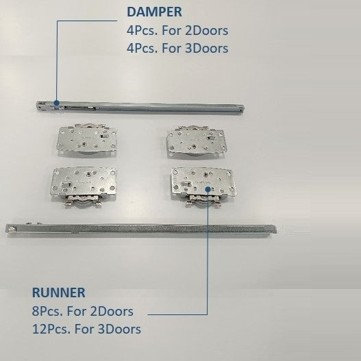 Ebco Hi Slide 50 Reversible Sliding Mechanism, Soft Close (Door Fitting) - HomeRun - 4357.00