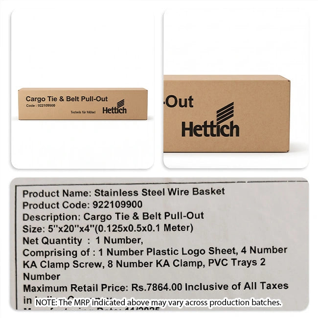 Hettich Cargo Tie & Belt Pull Out Wardrobe Accessory | HomeRun, Bangalore