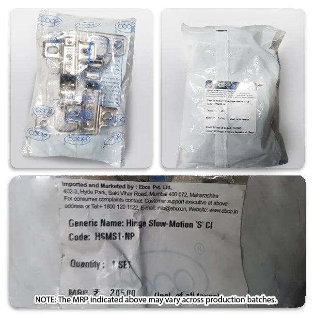 Ebco Soft Close Hinges, 1 Set (2 Nos)