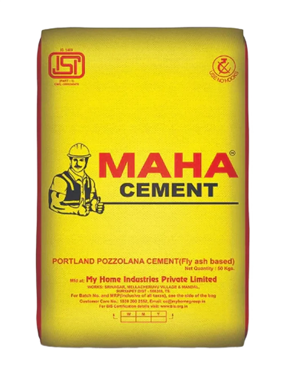 Maha PPC Cement, 50 Kg Bag