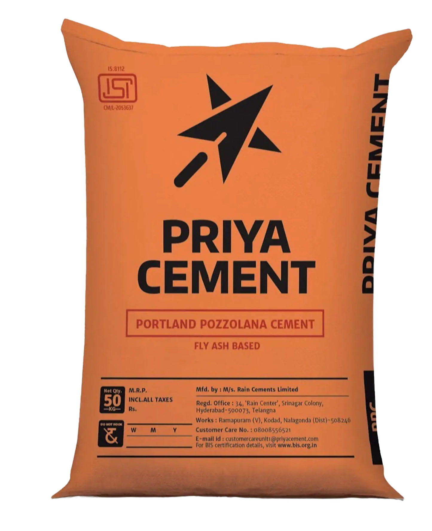 Priya PPC Cement, 50 Kg Bag - HomeRun - 345.00