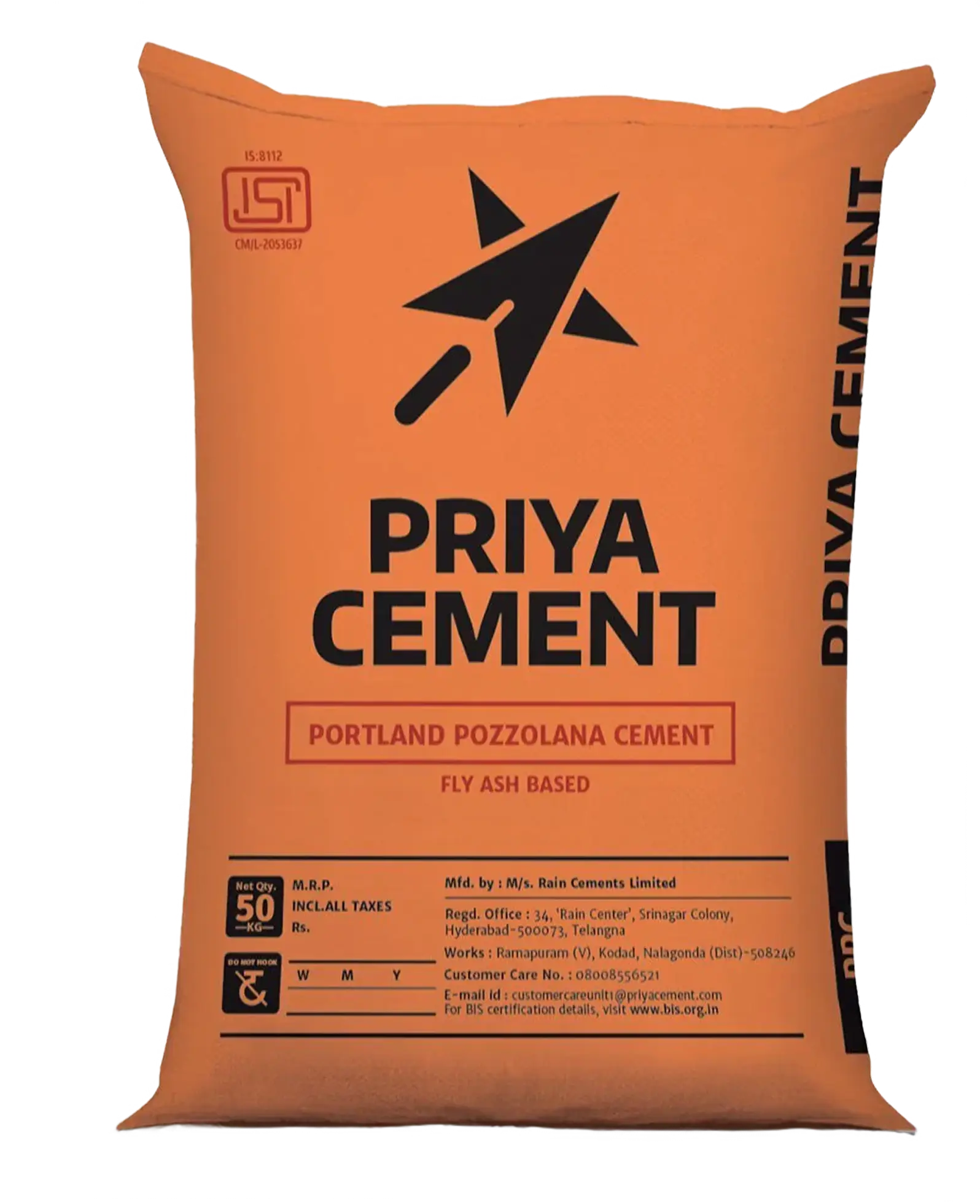 Priya PPC Cement, 50 Kg Bag - HomeRun - 345.00