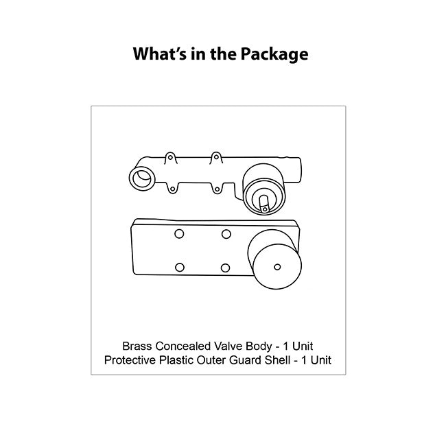 Jaquar Concealed Body for Wall Mounted Basin Mixer - Valve Only, ALD-CHR-233N