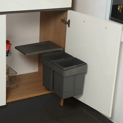 Ebco Swing Out Waste Bin, Rectangular, Double - HomeRun - 1531.00