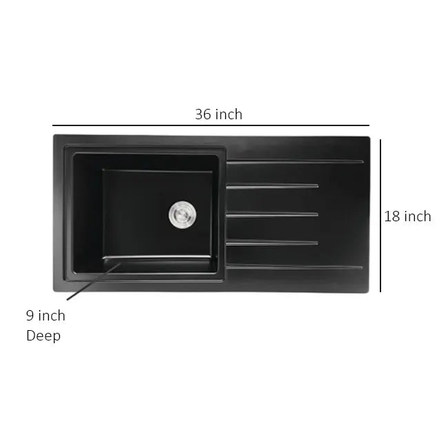 Futura Natural Quartz Series Sink, Premium Stone Finish