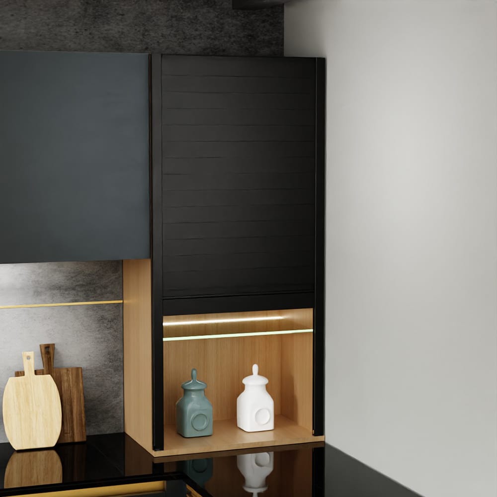 Ebco Roll Top Pro - Vertical (with Overlay Rails & Cover Profile) - HomeRun - 9117.00