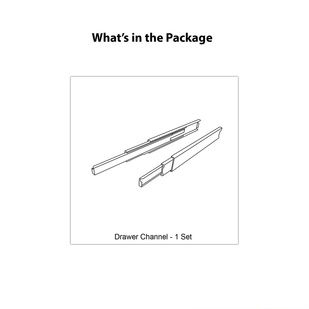 Ebco Sleek Telescopic Drawer Channel, Regular Close, 35 Kg Capacity, Zinc I Homerun, Bangalore
