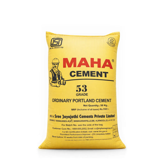 Maha Cement OPC 53 Grade Cement, 50 Kg Bag | HomeRun, Bangalore