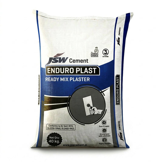 JSW Enduro Plast Ready Mix Plaster, 40 Kg Bag | HomeRun, Bangalore