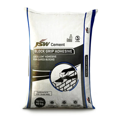 JSW Block Grip AAC Block Jointing Mortar/Adhesive, 40 Kg Bag | HomeRun, Bangalore