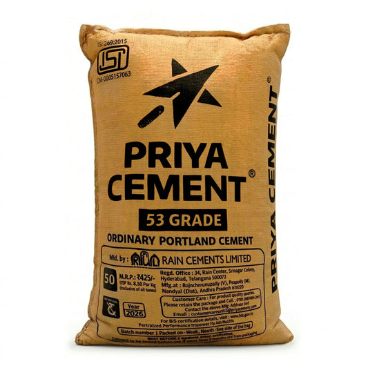 Priya OPC 53 Grade Cement, 50 Kg Bag | HomeRun, Bangalore