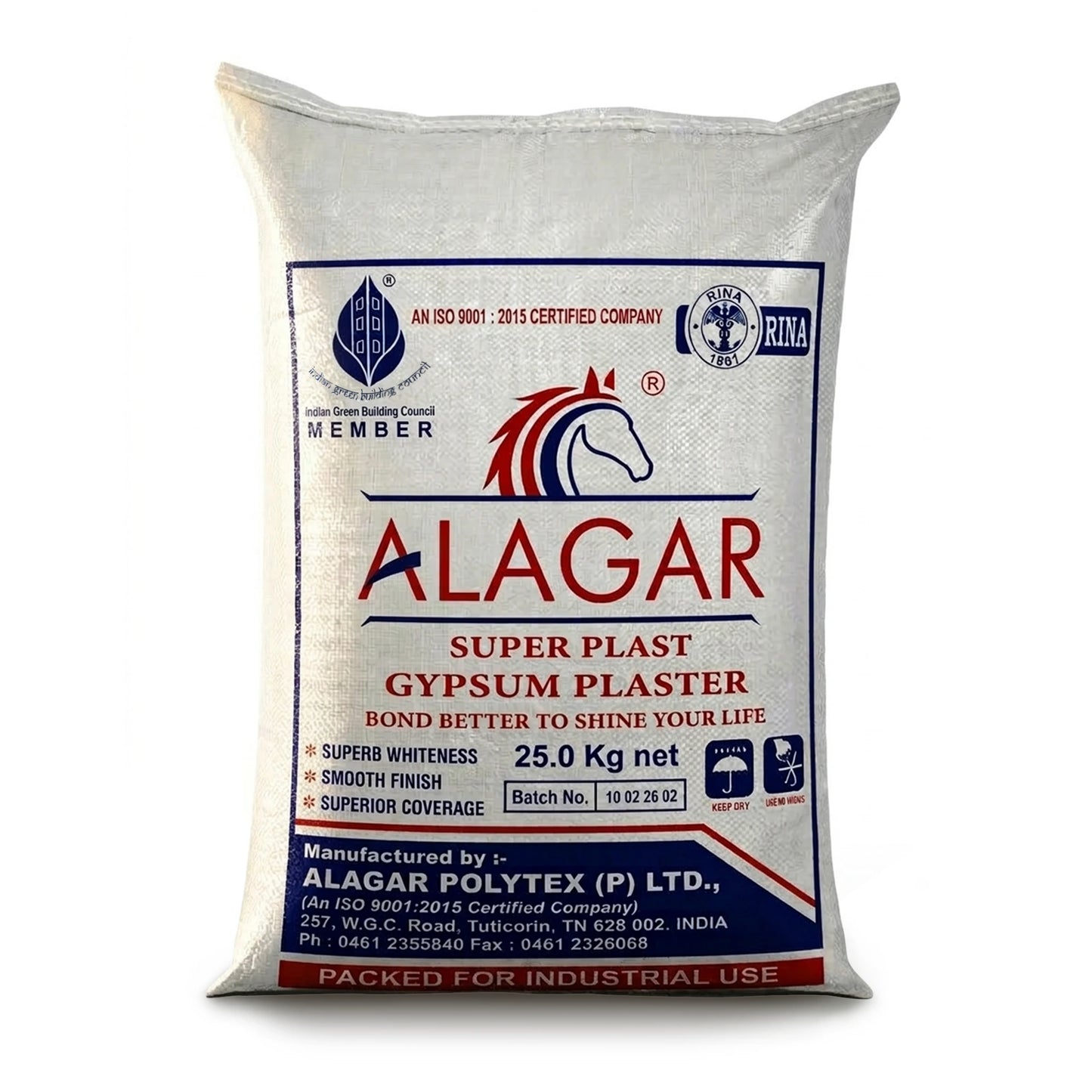 Alagar White Gypsum POP Powder, 25 Kg Bag | HomeRun, Bangalore