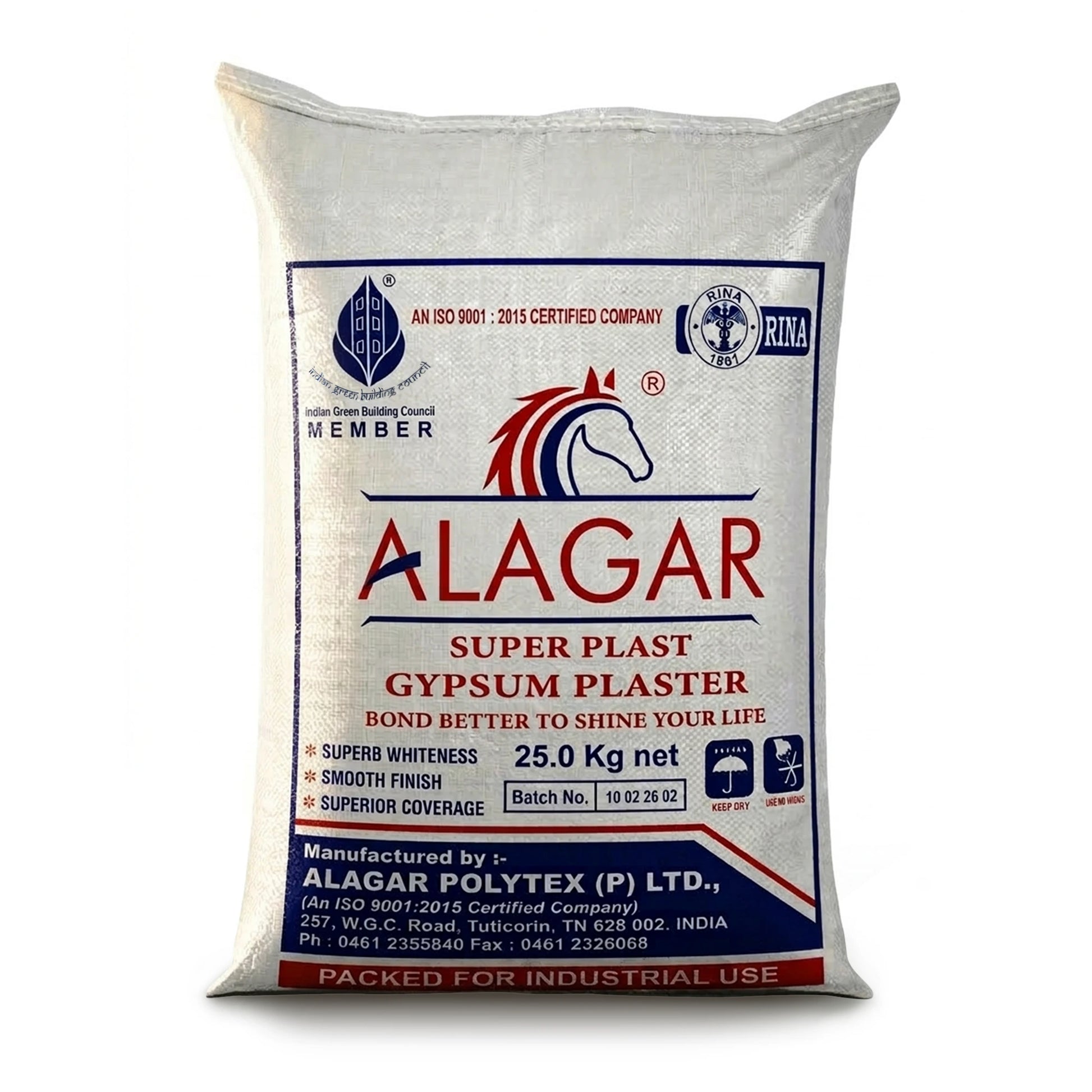 Alagar White Gypsum POP Powder, 25 Kg Bag | HomeRun, Bangalore