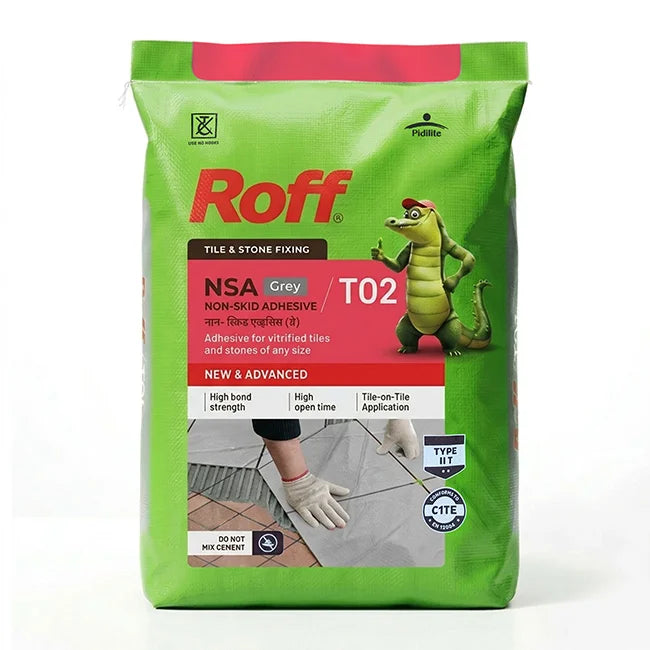 Roff T02 NSA Tile Adhesive, Grey, 30 Kg Bag | HomeRun, Bangalore