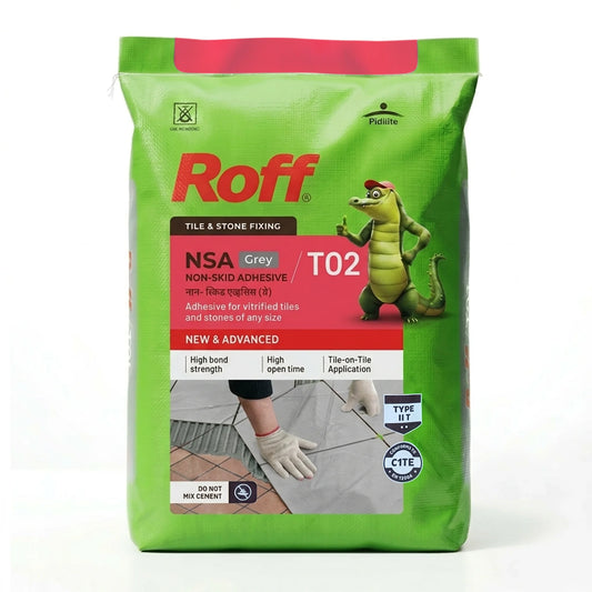 Roff T02 NSA Tile Adhesive, Grey, 30 Kg Bag | HomeRun, Bangalore