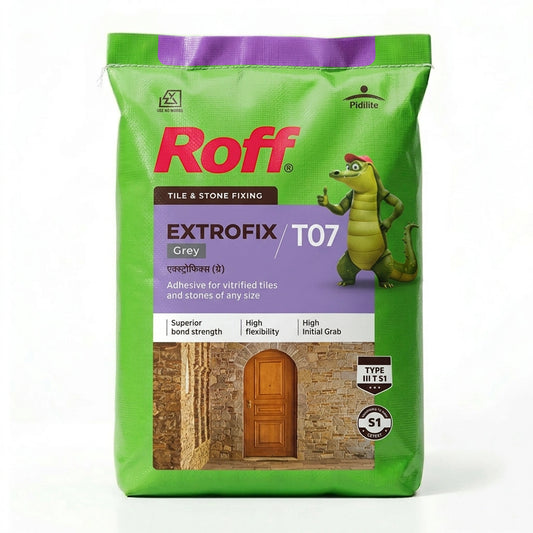 Roff T07 Extrofix Tile Adhesive, Grey, 20 Kg Bag | HomeRun, Bangalore