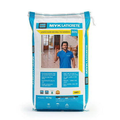 MYK Laticrete 305 Tile Adhesive, Grey, 30 Kg Bag | HomeRun, Bangalore