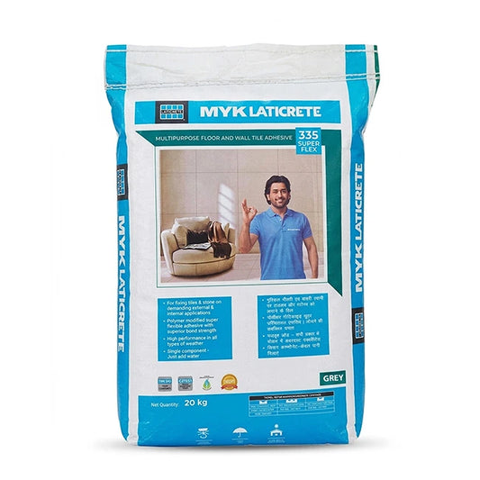 MYK Laticrete 335 Super Flex Tile & Stone Adhesive, Grey, 20 Kg Bag | HomeRun, Bangalore