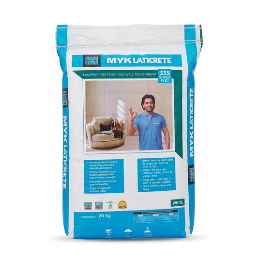 MYK Laticrete 335 Super Flex Tile & Stone Adhesive, White, 20 Kg Bag | HomeRun, Bangalore