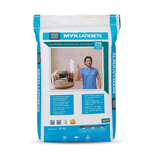 MYK Laticrete 335 Super Flex Tile & Stone Adhesive, White, 20 Kg Bag | HomeRun, Bangalore