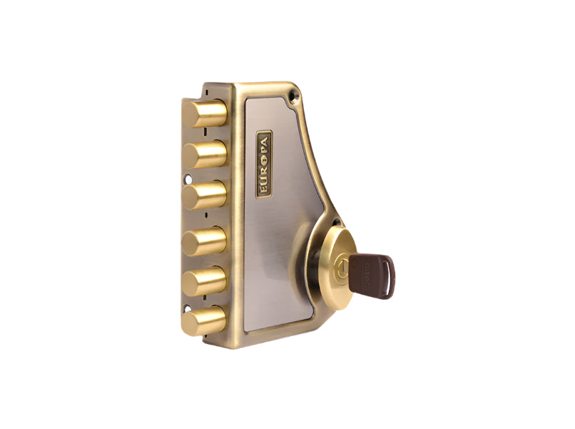 Europa Main Door Lock Hexabolt H341 AB/SN