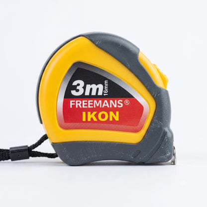 Freemans Ikon Steel Measuring Tape, Auto-Lock, ABS Case with Belt Clip