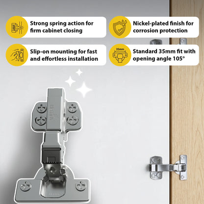 Hettich Onsys 4447i Soft Close Hinges, 1 Set (2 Nos) | HomeRun, Bangalore