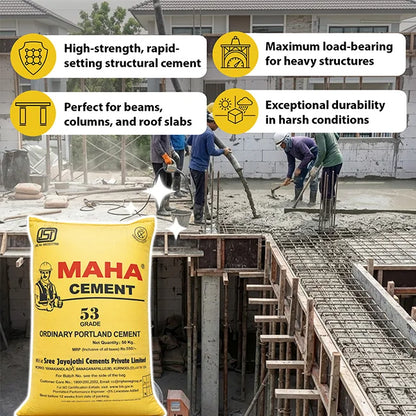 Maha Cement OPC 53 Grade Cement, 50 Kg Bag | HomeRun, Bangalore