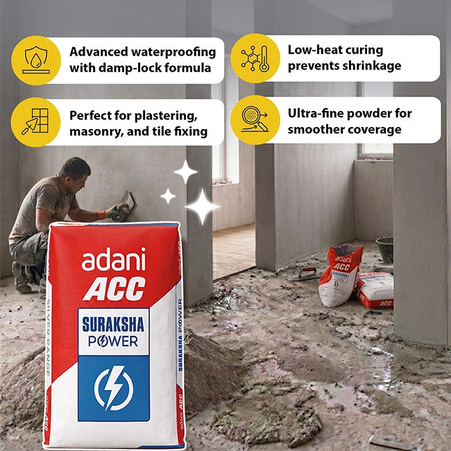 ACC Concrete Plus OPC Cement, 50 Kg Bag I Homerun, Bangalore
