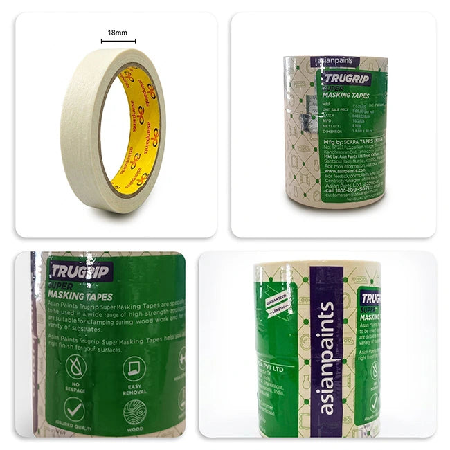 Asian Paints Trugrip Super Masking Tape ( Abro Tape ), 3/4'' | HomeRun, Bangalore
