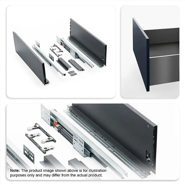 Hettich AvanTech Tandem Box Anthracite, 500mm, 30Kg, Full Set | HomeRun, Bangalore