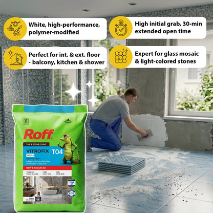 Roff T04 VFA Tile Adhesive, White, 20 Kg Bag | HomeRun, Bangalore