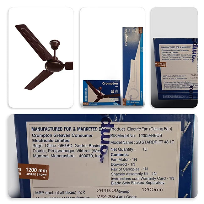 Crompton Surebreeze Star Drift 1200mm Ceiling Fan I Homerun, Bangalore