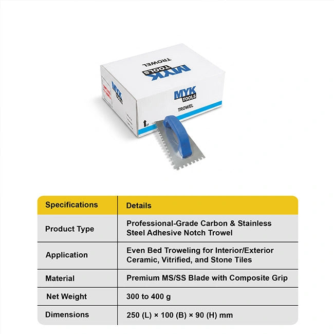 MYK Laticrete Notch Trowel | HomeRun, Bangalore