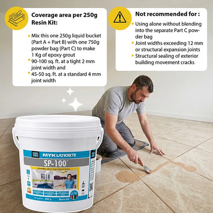 MYK Laticrete SP-100 Epoxy Tile Grout, Resin + Hardener Bucket (Part A & Part B) | HomeRun, Bangalore
