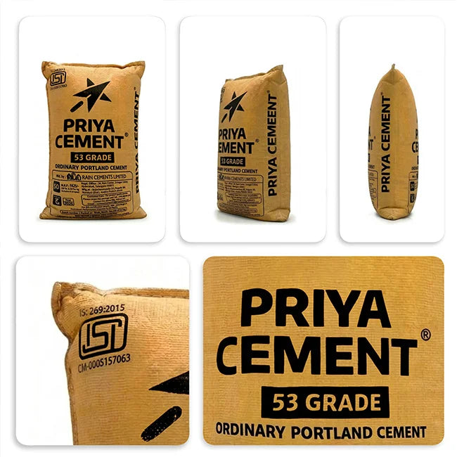 Priya OPC 53 Grade Cement, 50 Kg Bag | HomeRun, Bangalore