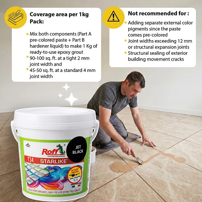 Roff T34 Starlike Epoxy Tile Grout I Homerun, Bangalore