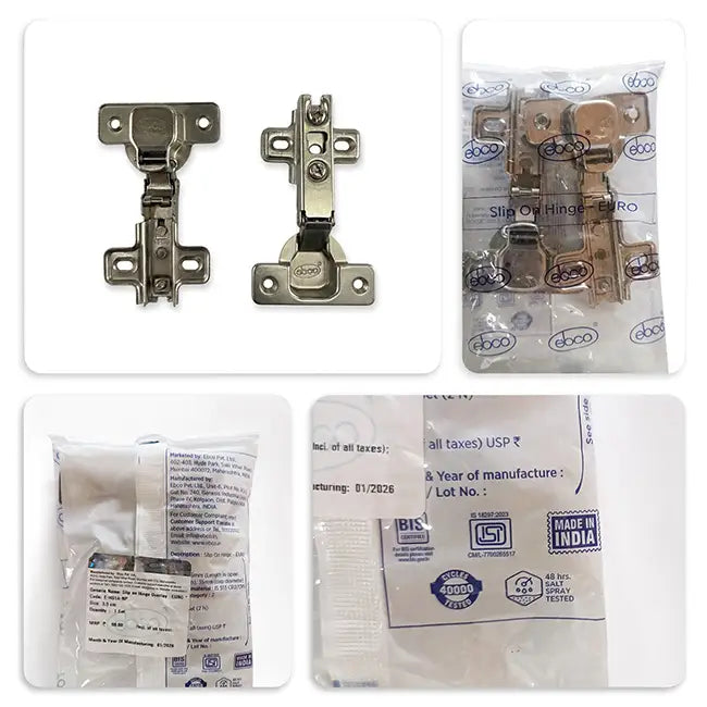 Ebco Slip On Hinge - EURO - Regular Close Hinges, 1 Set (2 Nos) | HomeRun, Bangalore