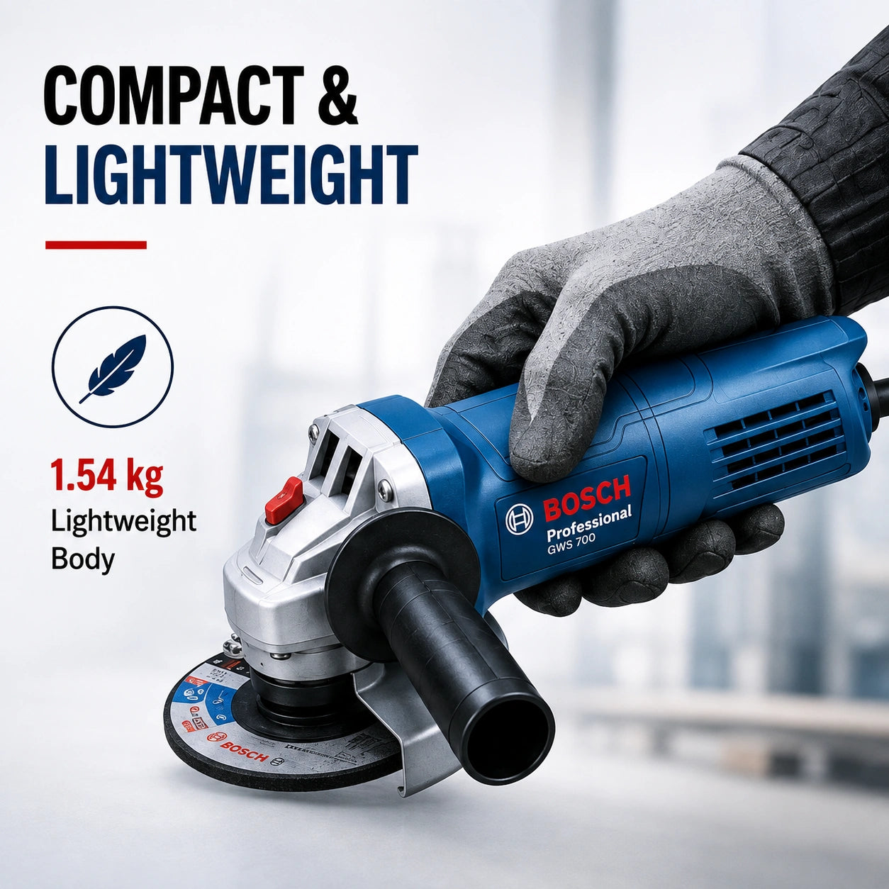 Bosch Professional GWS Corded Angle Grinder, 100mm (4") Disc