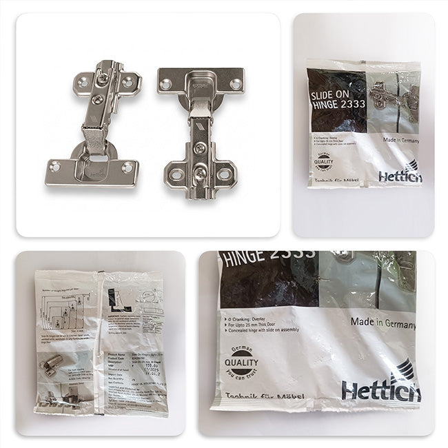 Hettich Slide On 2333 Regular Close Hinges, 1 Set (2 Nos) | Buy