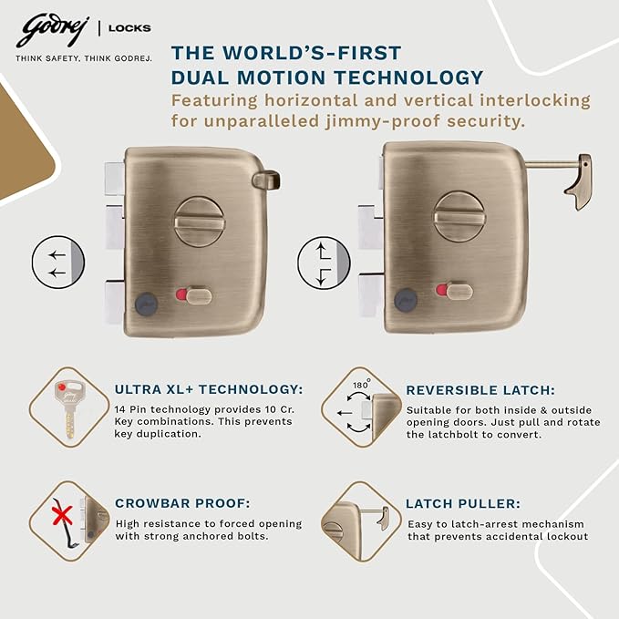 Godrej Centaur Ultra+ 1CK Latchbolt
