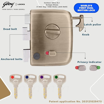 Godrej Centaur Ultra+ 1CK Latchbolt